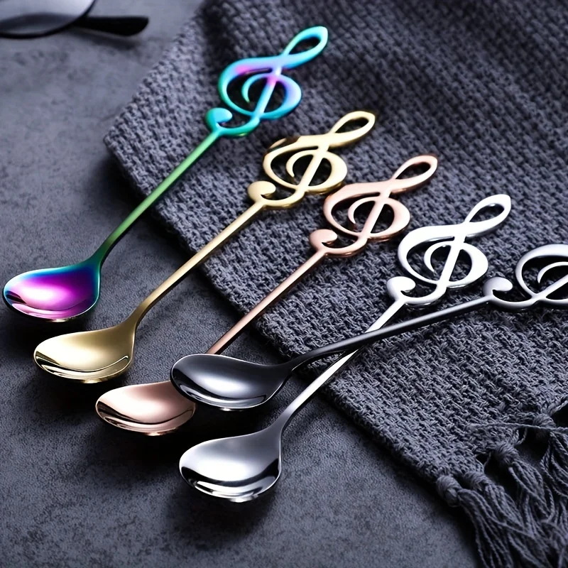 Stainless Steel Coffee Stirring Spoon Musical Note Spoon Mug Teaspoons Music Bar Kitchen Tableware Ice Cream Creative Gift Spoon
Stainless Steel Coffee Stirring Spoon Musical Note Spoon Mug Teaspoons Music Bar Kitchen Tableware Ice Cream Creative Gift Spoon