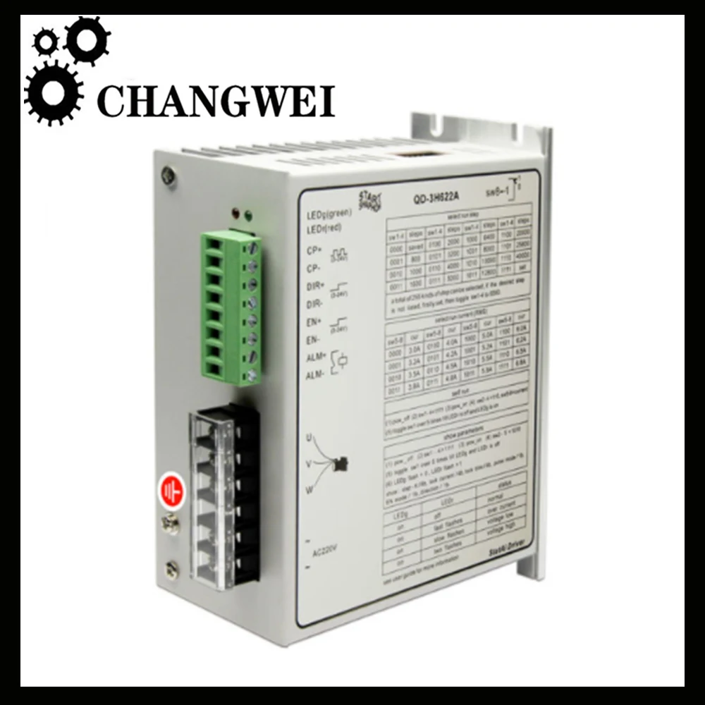 Новый трехфазный шаговый Драйвер CNC Stat QD-3H622A, полный цифровой шаговый драйвер, подходит для 130BYG350A/B/C/D
Новый трехфазный шаговый Драйвер CNC Stat QD-3H622A, полный цифровой шаговый драйвер, подходит для 130BYG350A/B/C/D
