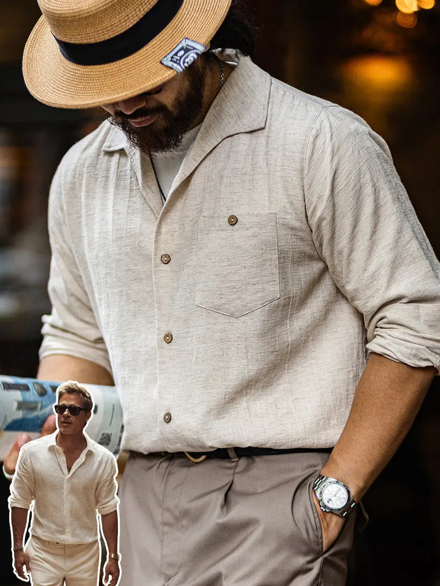 Casual Style Men's Long Sleeve Linen Shirt Cuban Collar Embroidered Spring New Loose Fit Shirt Comfortable Breathable Youth T...
Casual Style Men's Long Sleeve Linen Shirt Cuban Collar Embroidered Spring New Loose Fit Shirt Comfortable Breathable Youth T...