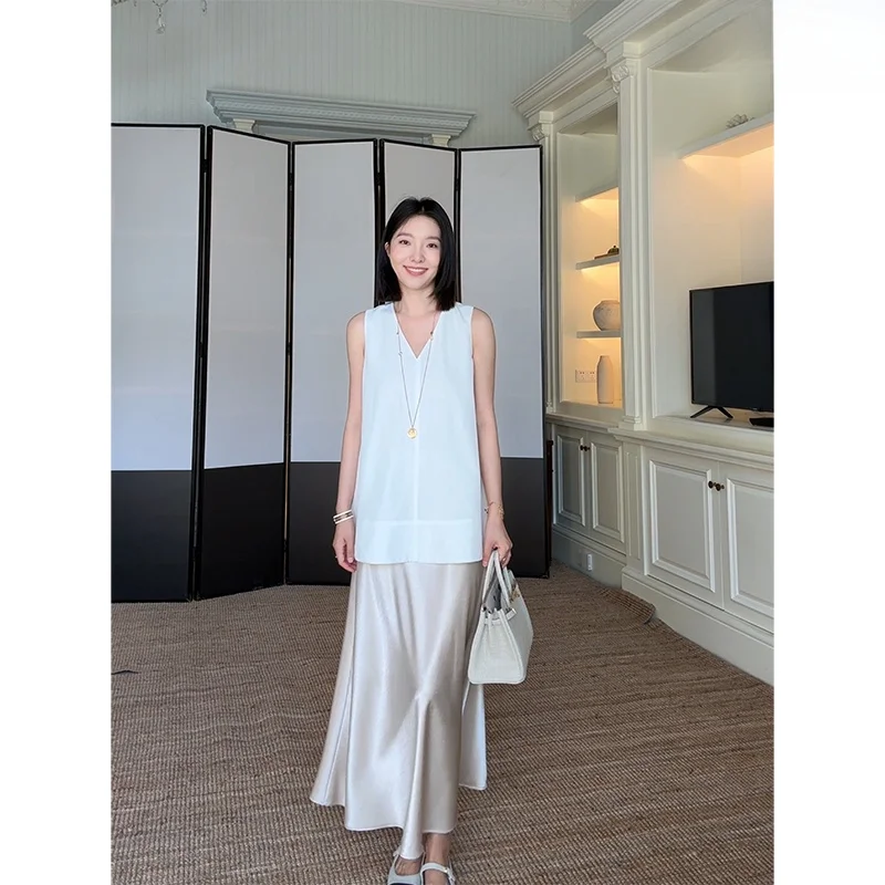 V-Ne Svel Linen Summer Dr Tailored f Skirt Simple Sle Loose Fit Satin Fi Tail Skirt for Women
V-Ne Svel Linen Summer Dr Tailored f Skirt Simple Sle Loose Fit Satin Fi Tail Skirt for Women