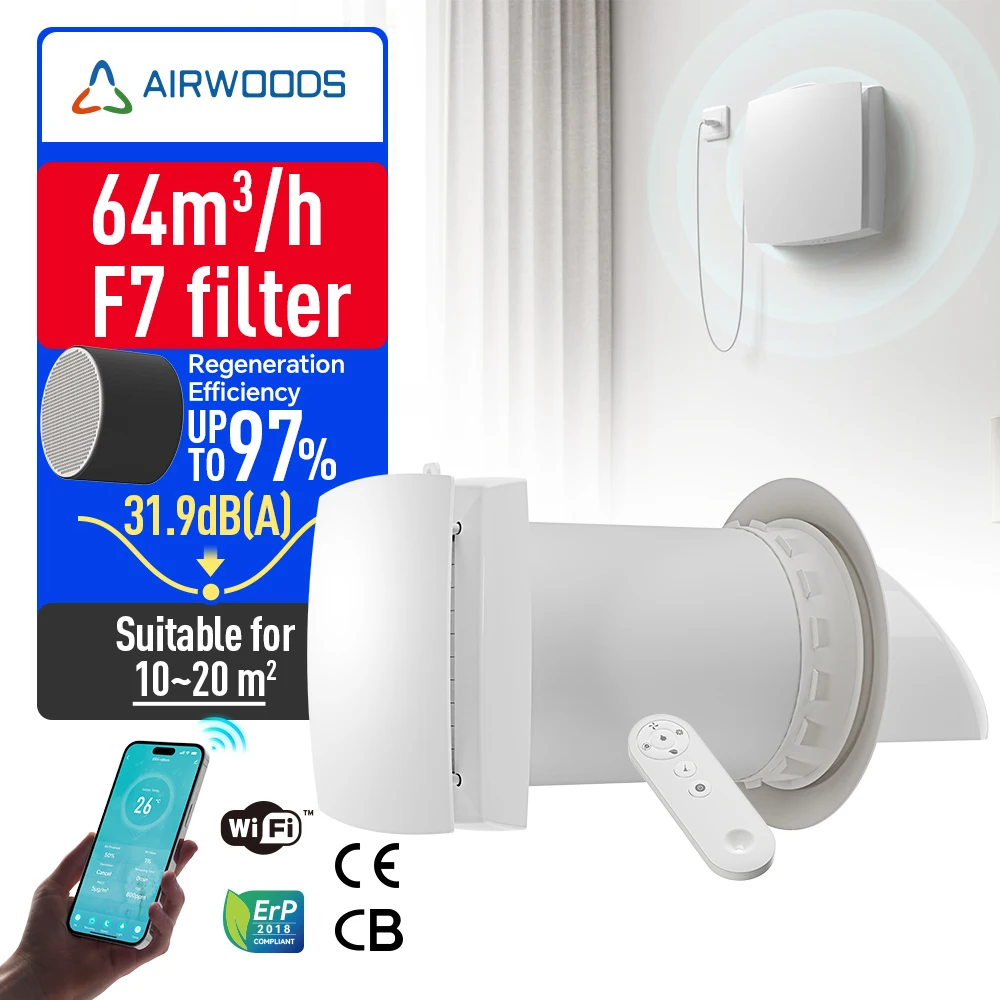 Indoor Purification Air Recuperator Ventilation Room Air Hrv System Fan
Indoor Purification Air Recuperator Ventilation Room Air Hrv System Fan