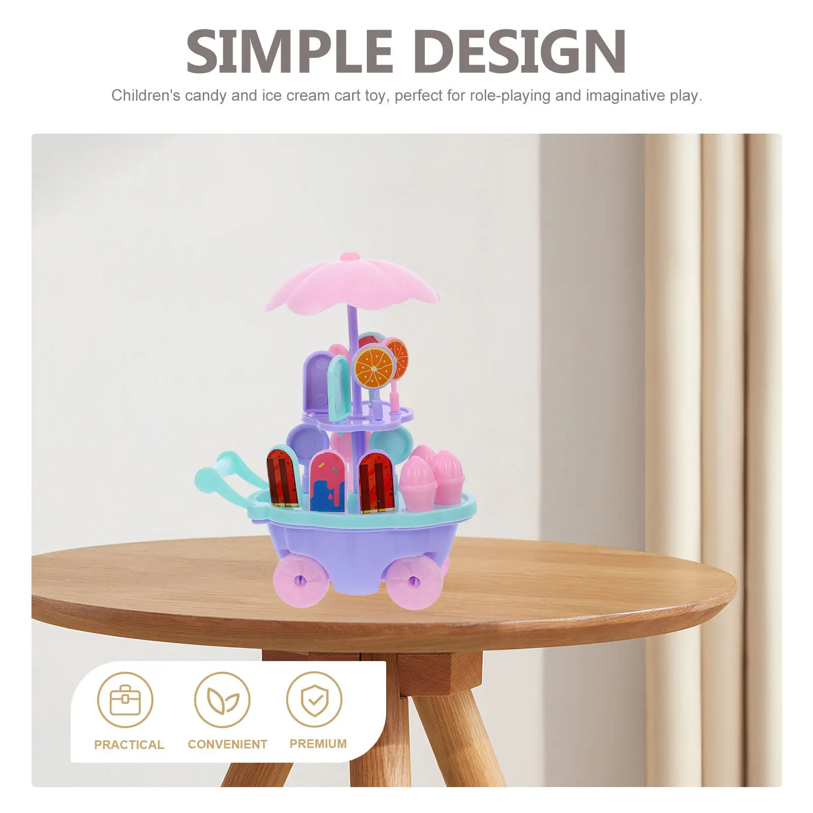 4Pcs Kids Ice Cream Cart Play Set Movable Candy Stand Interactive Pretend Play Educational Sensory Fun Ice Cream Cart Toy
4Pcs Kids Ice Cream Cart Play Set Movable Candy Stand Interactive Pretend Play Educational Sensory Fun Ice Cream Cart Toy