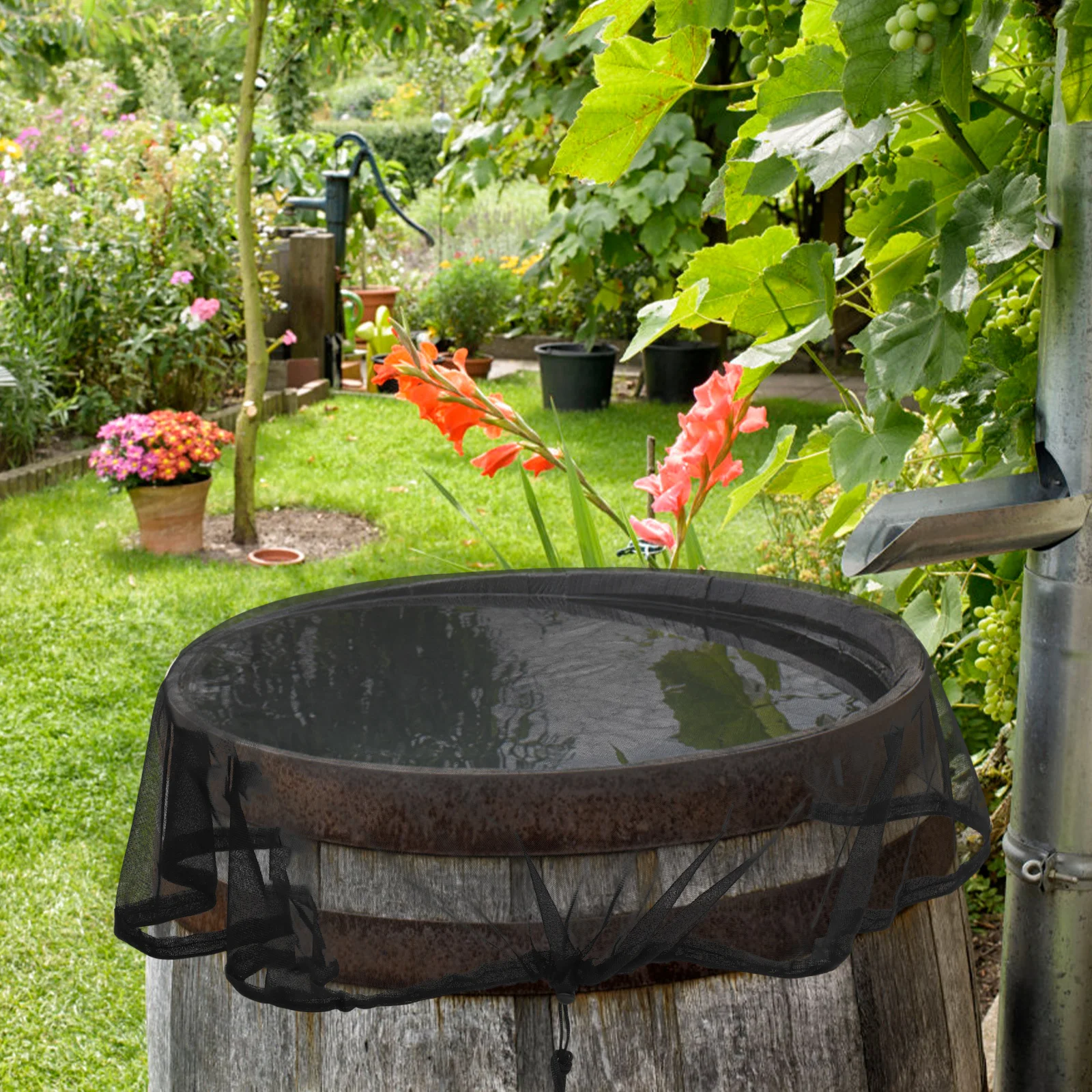 1pcs Rainwater Barrel Cover Mesh Black Outdoor Water Tank Protective Net For Garden Filter Screen Durable Rain Bucket Covers
1pcs Rainwater Barrel Cover Mesh Black Outdoor Water Tank Protective Net For Garden Filter Screen Durable Rain Bucket Covers