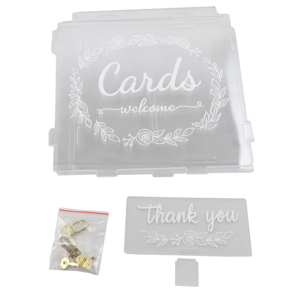Clear Card Box With Lock for Wedding Gifts Money Storage Acrylic Envelope Box DIY Postcard Holder Party Favors Decor Case
Clear Card Box With Lock for Wedding Gifts Money Storage Acrylic Envelope Box DIY Postcard Holder Party Favors Decor Case