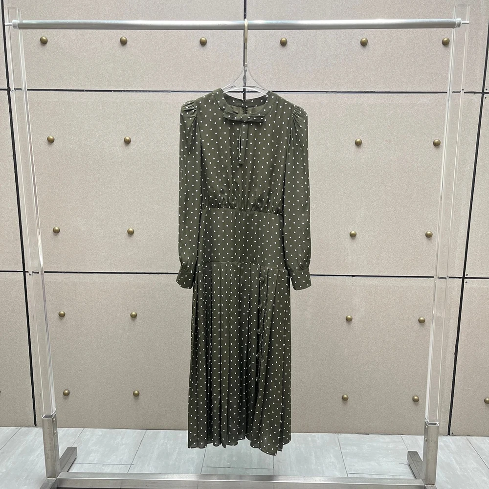 Women's Y2K Vintage Bow Decoration Dress round Neck Long Sleeve Printed Fashion Splicing Pleated Hem Summer New 2025
Women's Y2K Vintage Bow Decoration Dress round Neck Long Sleeve Printed Fashion Splicing Pleated Hem Summer New 2025