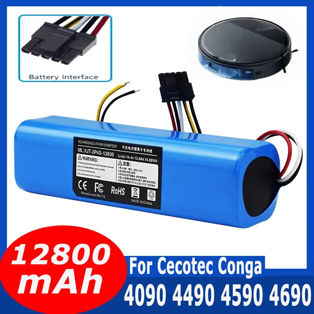 Новый аккумулятор 14,4 В 12800 мАч для робота-пылесоса Cecotec Conga 4090 4490 4590 4690
Новый аккумулятор 14,4 В 12800 мАч для робота-пылесоса Cecotec Conga 4090 4490 4590 4690