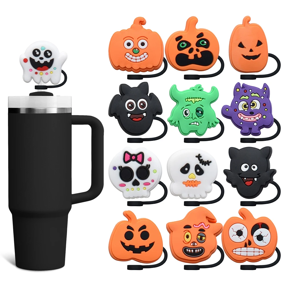 Halloween Ghost Pumpkin Straw Cover Cap 10MM Eco-friendly Straw Plug Splash Proof Drinking Cup Charms Pendent Home Party Gift
Halloween Ghost Pumpkin Straw Cover Cap 10MM Eco-friendly Straw Plug Splash Proof Drinking Cup Charms Pendent Home Party Gift