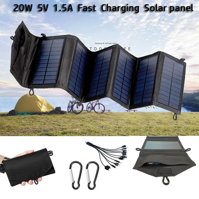 15W Foldable Solar Panel USB Type C Mobile Phone Charging Waterproof Outdoor PC Hiking Camping Portable Battery Bank Charging
15W Foldable Solar Panel USB Type C Mobile Phone Charging Waterproof Outdoor PC Hiking Camping Portable Battery Bank Charging