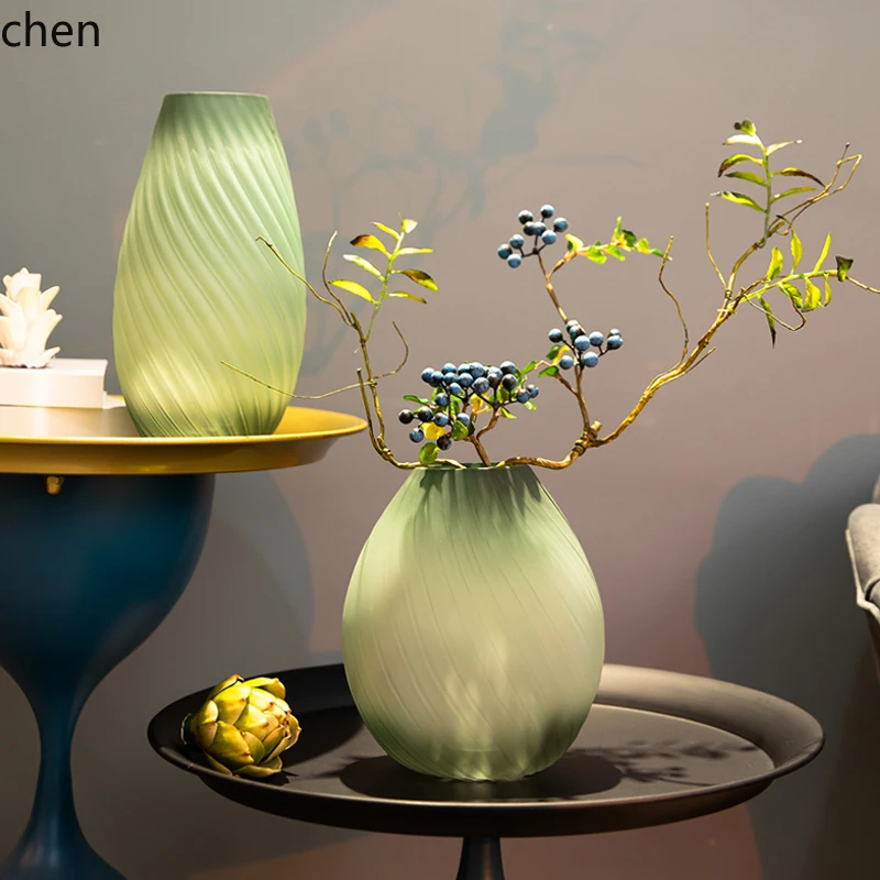HTT New Patterned Matte Texture Green Ripple Large Belly Glass Vase Living Room Flower Arrangement Floor Ornament
HTT New Patterned Matte Texture Green Ripple Large Belly Glass Vase Living Room Flower Arrangement Floor Ornament