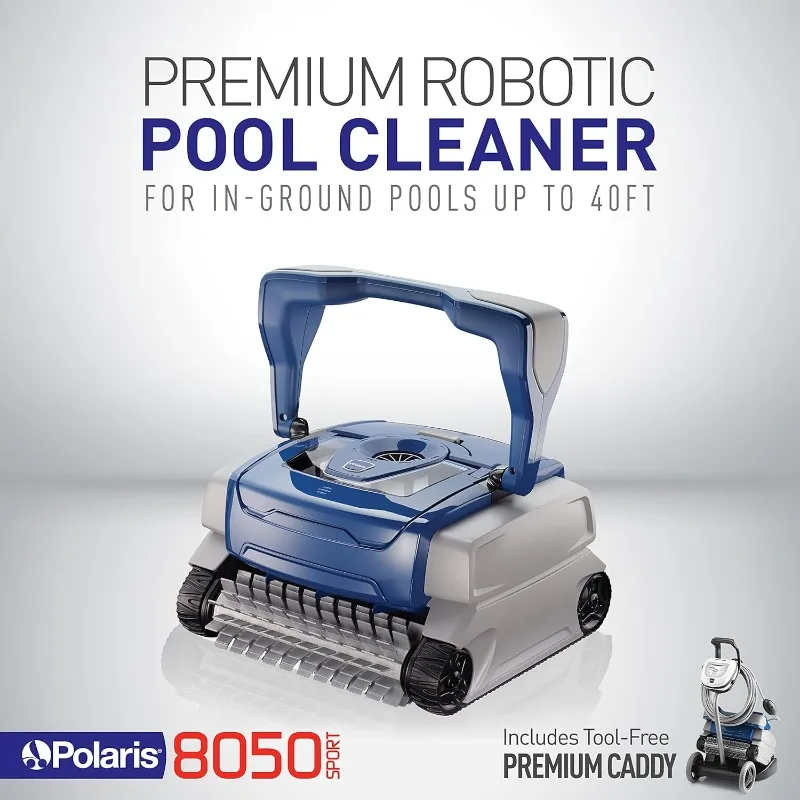 8050 Sport Robotic Pool Cleaner, Automatic Vacuum for InGround Pools up to 40ft, Wall Climbing Vac w/ Strong Suction
8050 Sport Robotic Pool Cleaner, Automatic Vacuum for InGround Pools up to 40ft, Wall Climbing Vac w/ Strong Suction