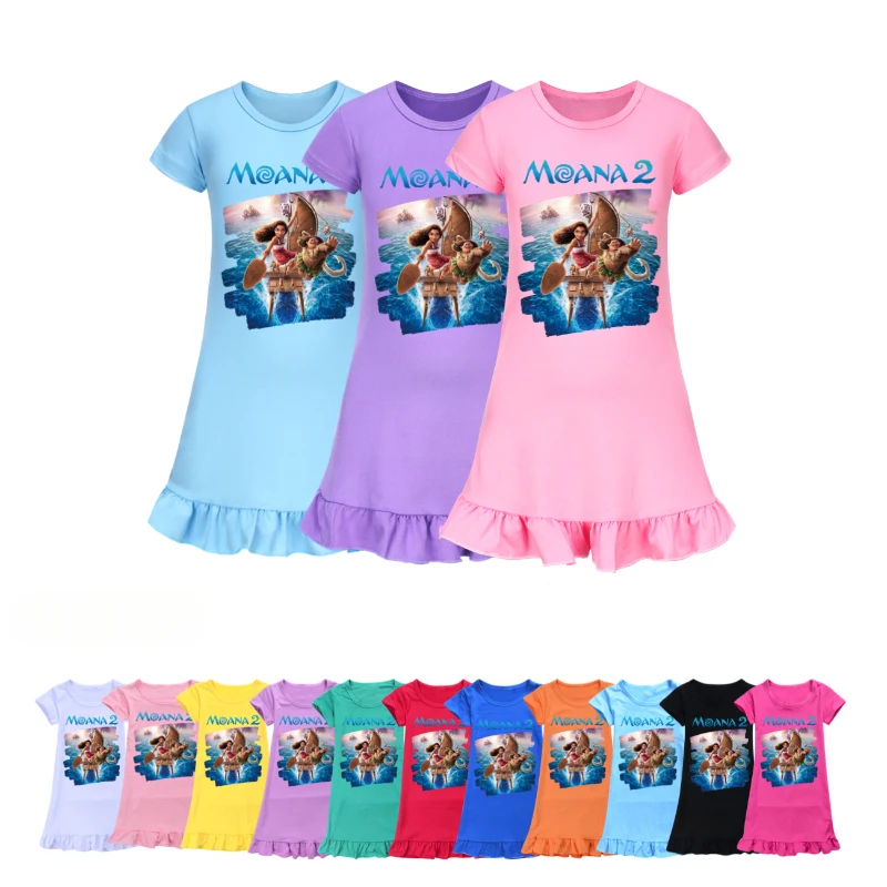 Disney Moana 2 Clothes Kids Summer Cartoon Sleepwear Baby Girls Nightgowns Children Casual Dresses Anime Cosplay Pajamas Gift
Disney Moana 2 Clothes Kids Summer Cartoon Sleepwear Baby Girls Nightgowns Children Casual Dresses Anime Cosplay Pajamas Gift