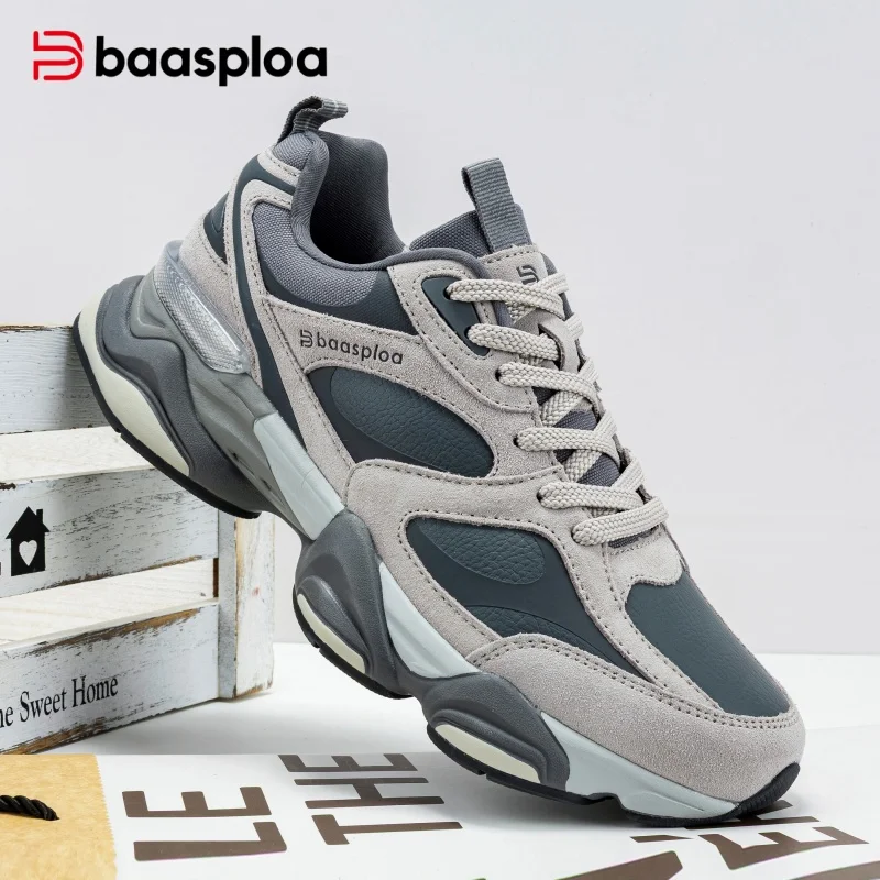 Baasploa Men Casual Sneakers Comfort Leather Upper Chunky Walking Shoes for Men New Fashion Sport Shoes Cushioning Non-Slip
Baasploa Men Casual Sneakers Comfort Leather Upper Chunky Walking Shoes for Men New Fashion Sport Shoes Cushioning Non-Slip
