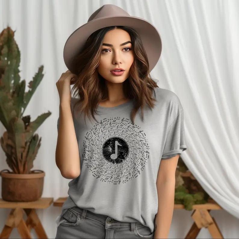 Circular Music Piece - Unisex Jersey Short Sleeve Tee - Soft Cotton, Quality Print, Breathable Fabric
Circular Music Piece - Unisex Jersey Short Sleeve Tee - Soft Cotton, Quality Print, Breathable Fabric