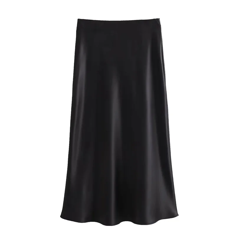 Women Fashion Satin Solid Pleated Midi Skirt Vintage Mid Elastic Waist Female Chic Lady Skirts
Women Fashion Satin Solid Pleated Midi Skirt Vintage Mid Elastic Waist Female Chic Lady Skirts