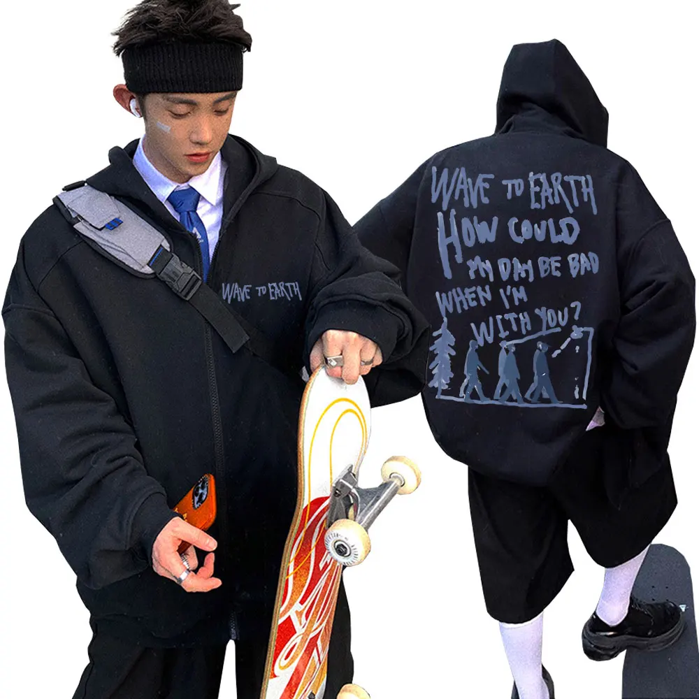 Korean Band Wave To Earth Graphic Printed Zipper Hoodie Men Women Fashion Pop Music Zip Up Jacket Men's Oversized Zip Up Hoodies
Korean Band Wave To Earth Graphic Printed Zipper Hoodie Men Women Fashion Pop Music Zip Up Jacket Men's Oversized Zip Up Hoodies