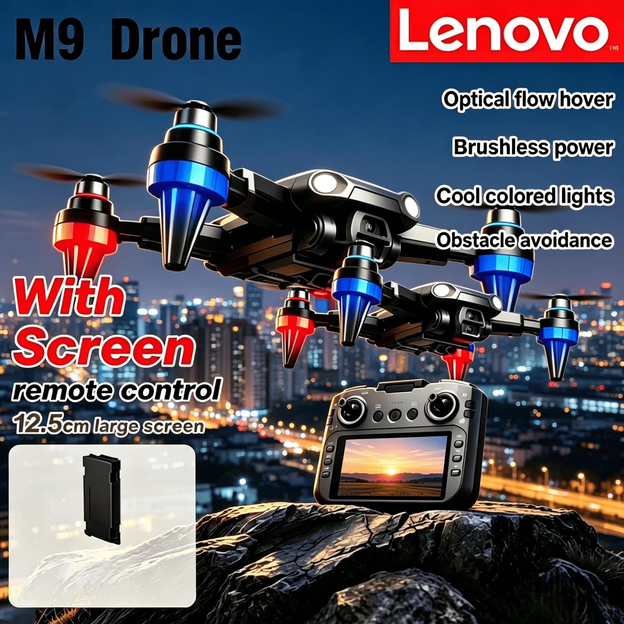 Lenovo M9 GPS Drone 4K HD Dual Camera 5G WiFi FPV Foldable Brushless RC Quadcopter Professional Aerial Photography Altitude Hold
Lenovo M9 GPS Drone 4K HD Dual Camera 5G WiFi FPV Foldable Brushless RC Quadcopter Professional Aerial Photography Altitude Hold