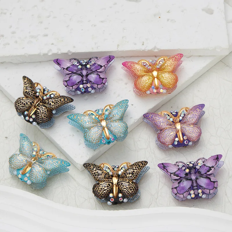 New Butterfly Gold Wings Pen Diamond Handmade DIY Beads Straight Hole Beads Jewelry Accessories
New Butterfly Gold Wings Pen Diamond Handmade DIY Beads Straight Hole Beads Jewelry Accessories
