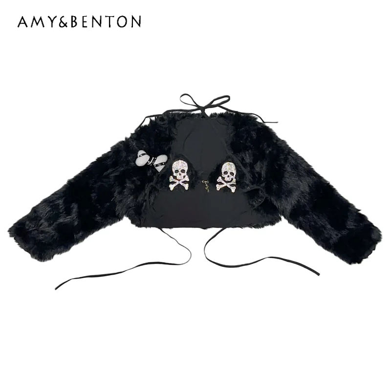 European American Women's Clothing 2025 Autumn Winter Y2K Hot Girl Bikini Rhinestone Faux Fur Coat Punk Two-Piece Sets Ladies
European American Women's Clothing 2025 Autumn Winter Y2K Hot Girl Bikini Rhinestone Faux Fur Coat Punk Two-Piece Sets Ladies