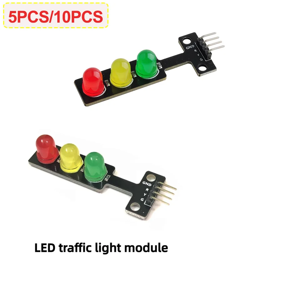 5PCS/10PCS 5V Traffic Light LED Display Module Parts for Arduino Red/Yellow/Green LED RGB Traffic Light Programming Module Board
5PCS/10PCS 5V Traffic Light LED Display Module Parts for Arduino Red/Yellow/Green LED RGB Traffic Light Programming Module Board