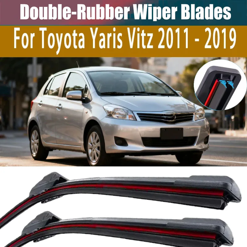Front Wiper Blades For Toyota Yaris Vitz 2011-2019 2018 XP130 RHD&LHD Front Windscreen Windshield Double Rubber Car Accessories
Front Wiper Blades For Toyota Yaris Vitz 2011-2019 2018 XP130 RHD&LHD Front Windscreen Windshield Double Rubber Car Accessories