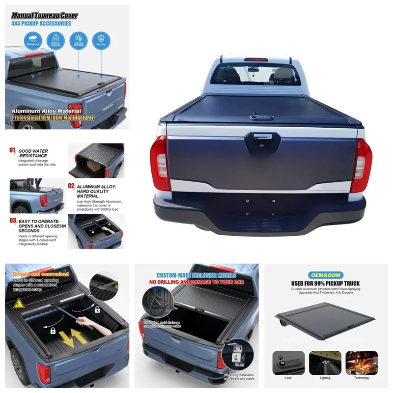 Aluminum Alloy Retractable Roll up Hard Roller Lid Truck Tonneau Cover Lockin Pickup Truck Bed Cover
Aluminum Alloy Retractable Roll up Hard Roller Lid Truck Tonneau Cover Lockin Pickup Truck Bed Cover