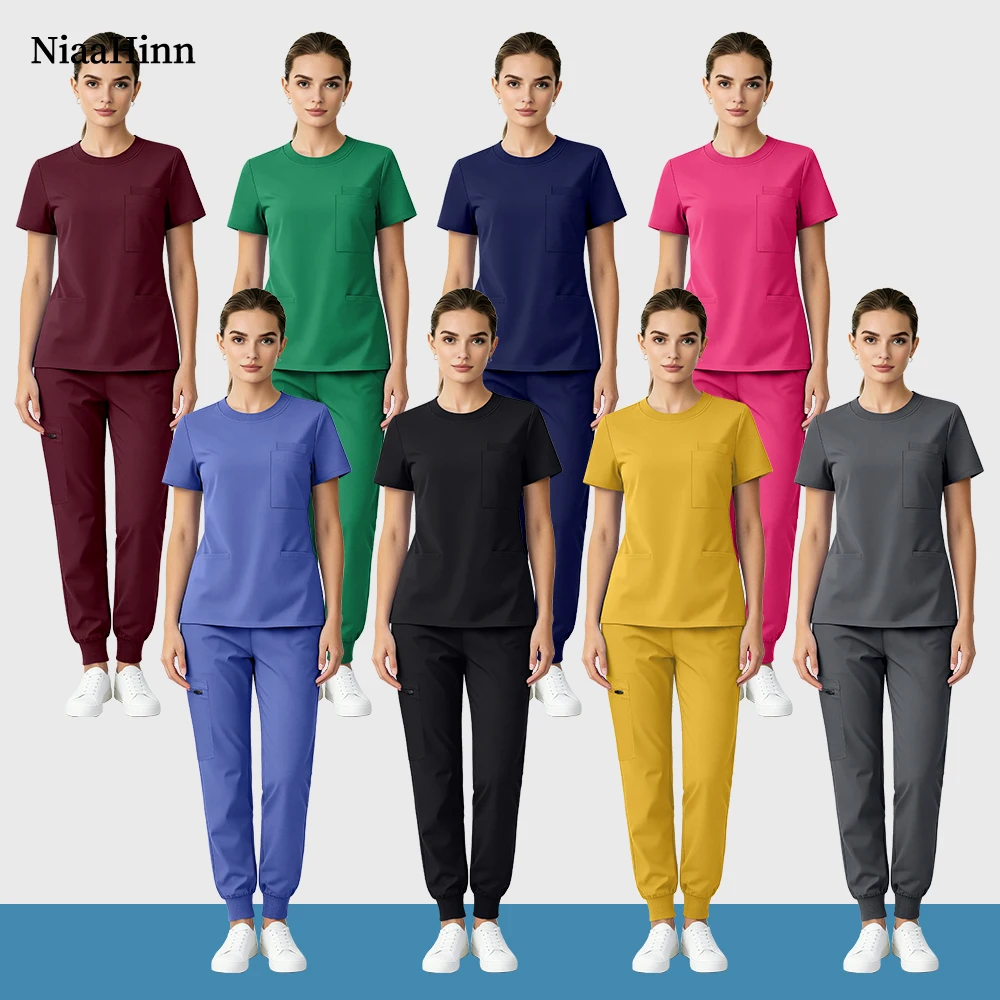 Niaahinn Beautician Work Clothes Jogger Set Short Sleeve Surgical Uniform Pet Medical Scrub Set Multicolor Dentist Nurse Uniform
Niaahinn Beautician Work Clothes Jogger Set Short Sleeve Surgical Uniform Pet Medical Scrub Set Multicolor Dentist Nurse Uniform