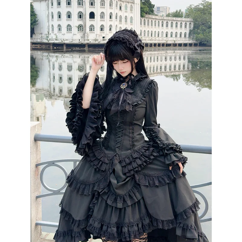 Dark Gothic Style Slim Fit Heavy Industry Silk Sleeve Shirt Half Skirt Set Lolita Gorgeous Elegant Girl Princess Set
Dark Gothic Style Slim Fit Heavy Industry Silk Sleeve Shirt Half Skirt Set Lolita Gorgeous Elegant Girl Princess Set