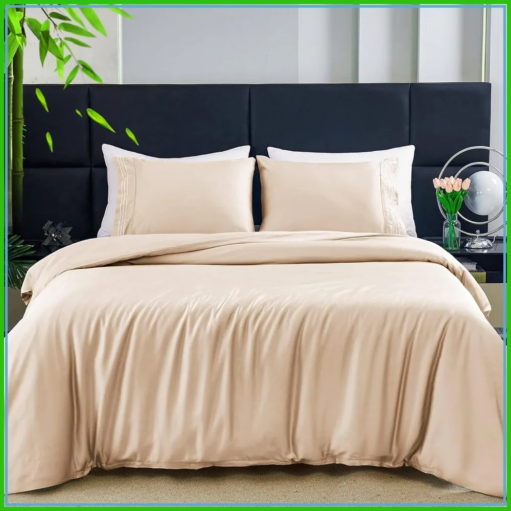 Cooling Duvet Cover King Size - 100% Viscose Derived from Bamboo - 600 Thread Count Luxury 3 PCS Set,Cooling Comforter Cover
Cooling Duvet Cover King Size - 100% Viscose Derived from Bamboo - 600 Thread Count Luxury 3 PCS Set,Cooling Comforter Cover
