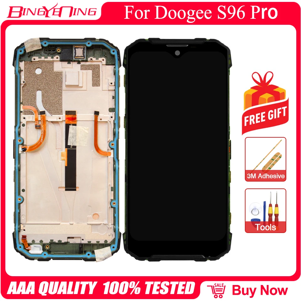 Go Original 6.22 Inch LCD&Touch Screen Digitizer With Frame Display Module Repair Replacement Part For DOOGEE S96 Pro
Go Original 6.22 Inch LCD&Touch Screen Digitizer With Frame Display Module Repair Replacement Part For DOOGEE S96 Pro