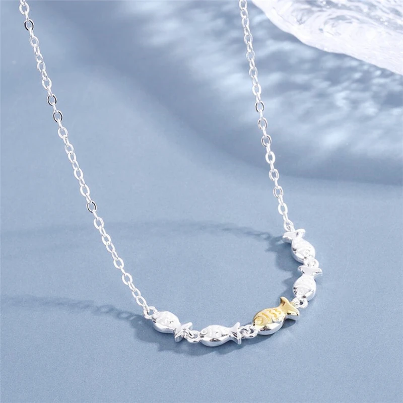 Sole Memory Fresh Cute Mini Goldfish 925 Sterling Silver Clavicle Chain Female Necklace NE622
Sole Memory Fresh Cute Mini Goldfish 925 Sterling Silver Clavicle Chain Female Necklace NE622