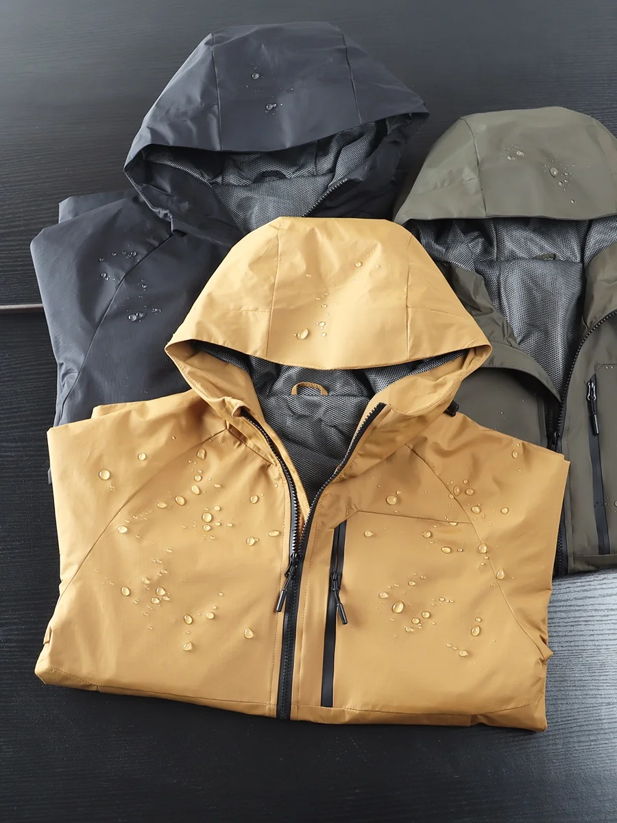 Outdoor Men's Windproof Waterproof Spring Jaet Casual Loose Hiking Clothes Hooded Coat Youth Faion Stand Fit Nylon Fiber
Outdoor Men's Windproof Waterproof Spring Jaet Casual Loose Hiking Clothes Hooded Coat Youth Faion Stand Fit Nylon Fiber