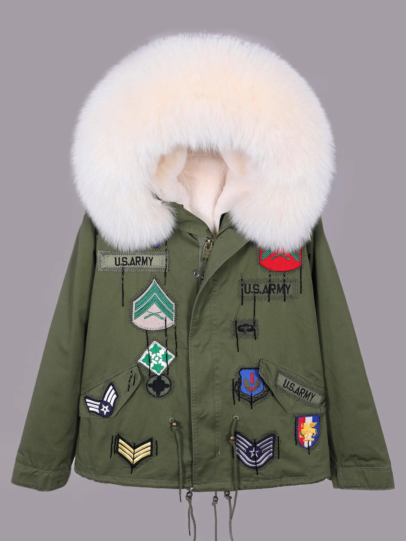 Women's beige fur collar coat women's snow jacket detachable lining winter embroidered parka coat
Women's beige fur collar coat women's snow jacket detachable lining winter embroidered parka coat