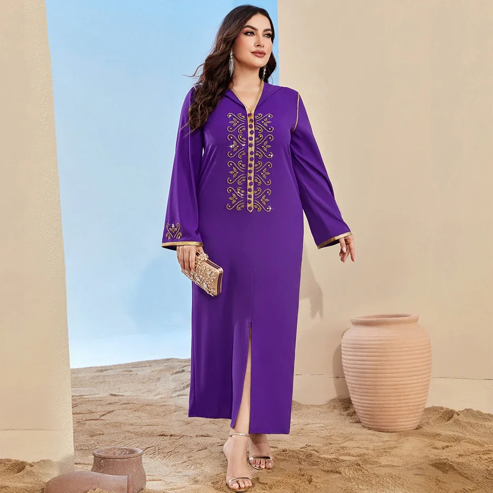 Hooded Abaya Arabic Long Dress Women Beaded Diamonds Party Muslim Moroccan Kaftan Dubai Saudi Gulf Jalabiya Party Djellaba Abaya
Hooded Abaya Arabic Long Dress Women Beaded Diamonds Party Muslim Moroccan Kaftan Dubai Saudi Gulf Jalabiya Party Djellaba Abaya