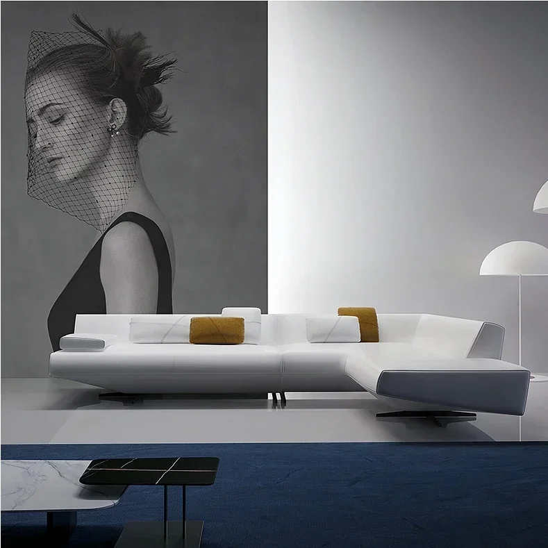 Leather sofa head layer cowhine modern simple light luxury leather art three-person office sofa set
Leather sofa head layer cowhine modern simple light luxury leather art three-person office sofa set