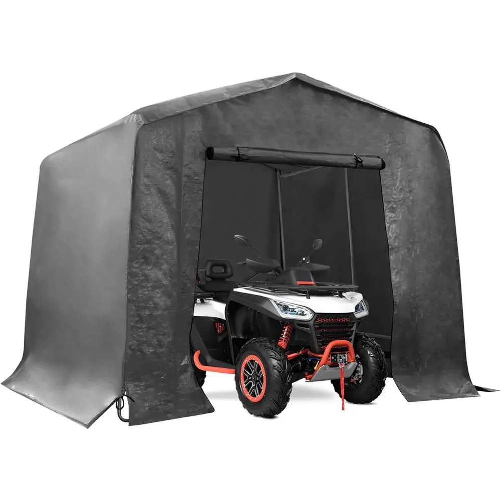 Durable 6x10ft Outdoor Carport with Roll-Up Door, Waterproof Portable Garage Shelter for Cars, Trucks & Motorcycles (Black)
Durable 6x10ft Outdoor Carport with Roll-Up Door, Waterproof Portable Garage Shelter for Cars, Trucks & Motorcycles (Black)