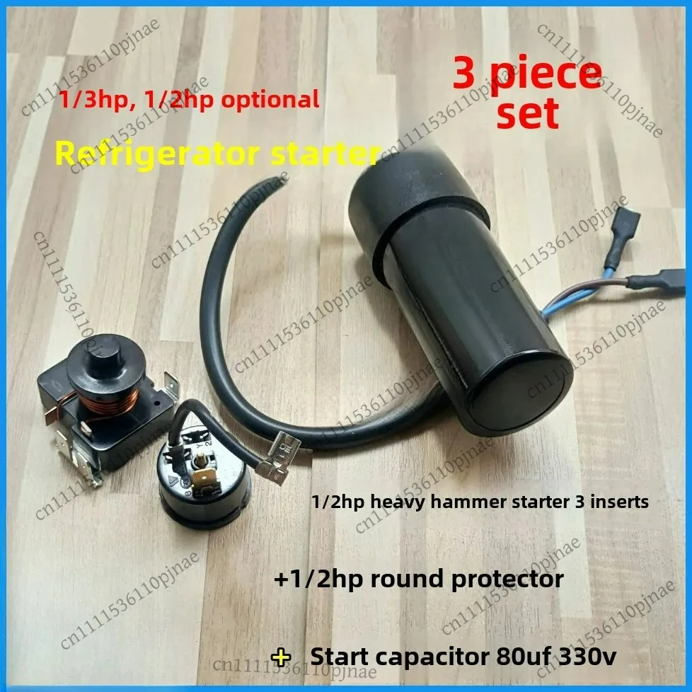 Refrigerator freezer compressor with heavy duty starter 1/2hp 1/3hp capacitor 64uf 80uf
Refrigerator freezer compressor with heavy duty starter 1/2hp 1/3hp capacitor 64uf 80uf