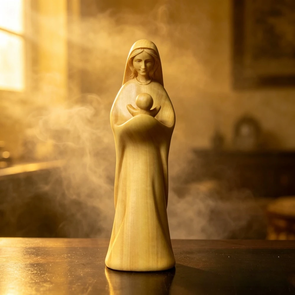 1 boxwood carving mother love European home ornament wooden jewelry carving craft mother's day gift
1 boxwood carving mother love European home ornament wooden jewelry carving craft mother's day gift