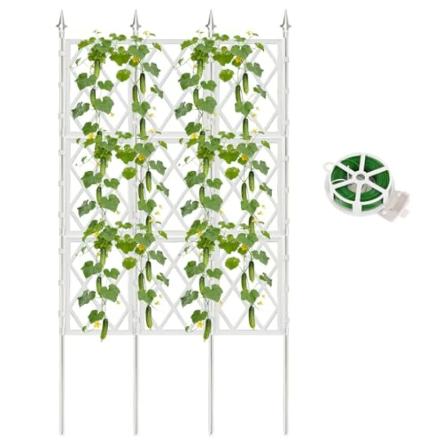 5.25FT Garden Trellis for Climbing Plants Outdoor, Iron Pipe Support Fence, Metal Wall Lattice Climbing Frame for Potted Plants
5.25FT Garden Trellis for Climbing Plants Outdoor, Iron Pipe Support Fence, Metal Wall Lattice Climbing Frame for Potted Plants