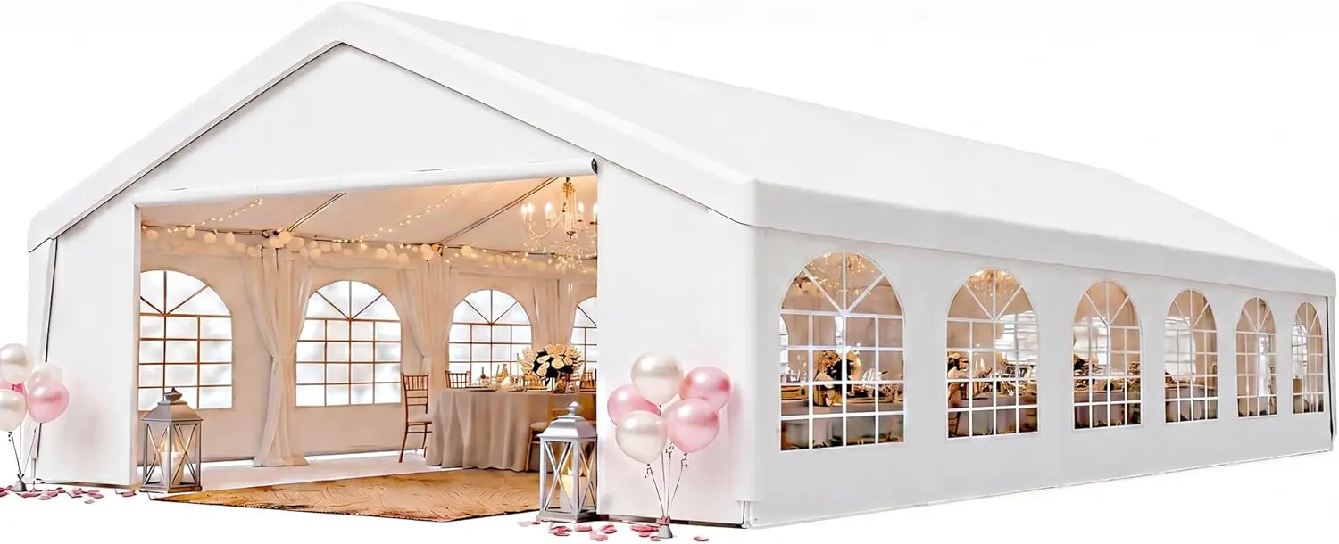 Aoxun 20x40 Party Tent Canopy for Weddings Waterproof Event Tent with Removable Sidewalls &Roll-up Door, Heavy-Duty Steel Frame
Aoxun 20x40 Party Tent Canopy for Weddings Waterproof Event Tent with Removable Sidewalls &Roll-up Door, Heavy-Duty Steel Frame