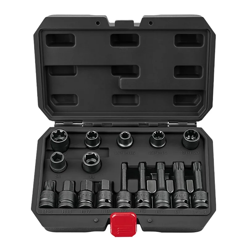 16-Piece Impact Brake Caliper Socket Tool Set , 1/2Inch Drive Brake Adjusting Tool For Porsche VW BMW Ford
16-Piece Impact Brake Caliper Socket Tool Set , 1/2Inch Drive Brake Adjusting Tool For Porsche VW BMW Ford