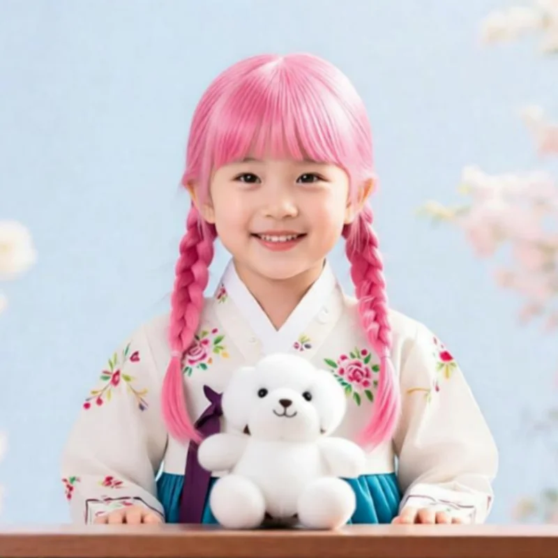 Little Girl's Wig Long Pink Hair with Braids Children's Headwear Kids Cosplay Headgear Baby Performance Headdress for 2-3-4-5-6Y
Little Girl's Wig Long Pink Hair with Braids Children's Headwear Kids Cosplay Headgear Baby Performance Headdress for 2-3-4-5-6Y