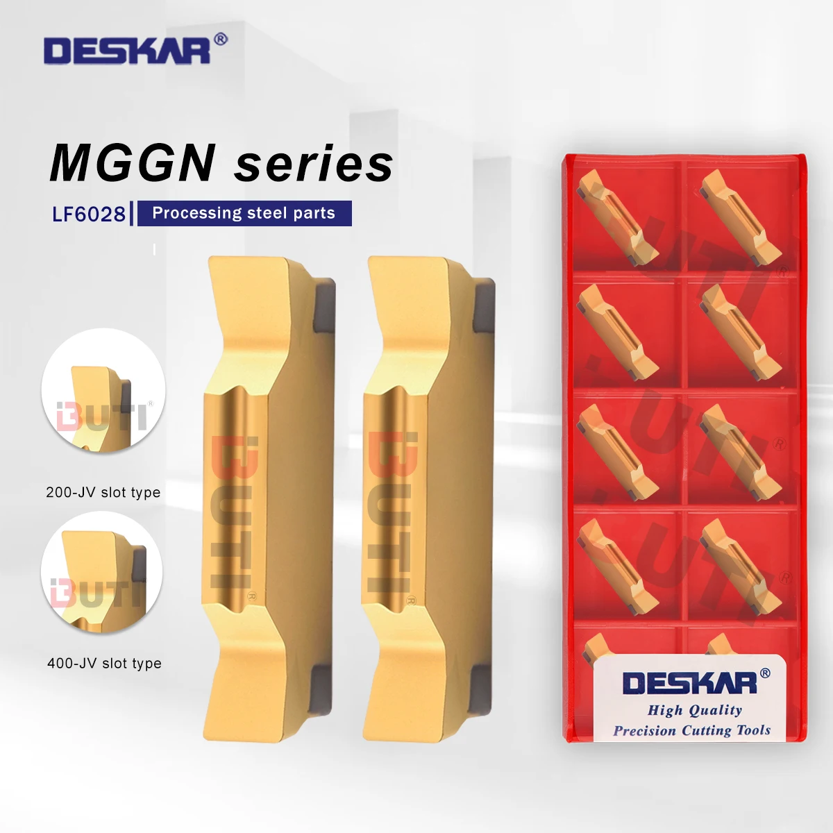 DESKAR 100% оригинал MGGN200 MGGN250 MGGN300 MGGN400 JV твердый сплав с ЧПУ долбежное металлическое лезвие подходит для токарного инструмента стальных деталей
DESKAR 100% оригинал MGGN200 MGGN250 MGGN300 MGGN400 JV твердый сплав с ЧПУ долбежное металлическое лезвие подходит для токарного инструмента стальных деталей