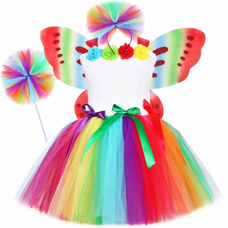 Rainbow Pixie Fairy Costume Girls Birthday Party Fancy Tutu Princess Dress with Wings Wand Halloween Costume for Kids Clothes1-1
Rainbow Pixie Fairy Costume Girls Birthday Party Fancy Tutu Princess Dress with Wings Wand Halloween Costume for Kids Clothes1-1