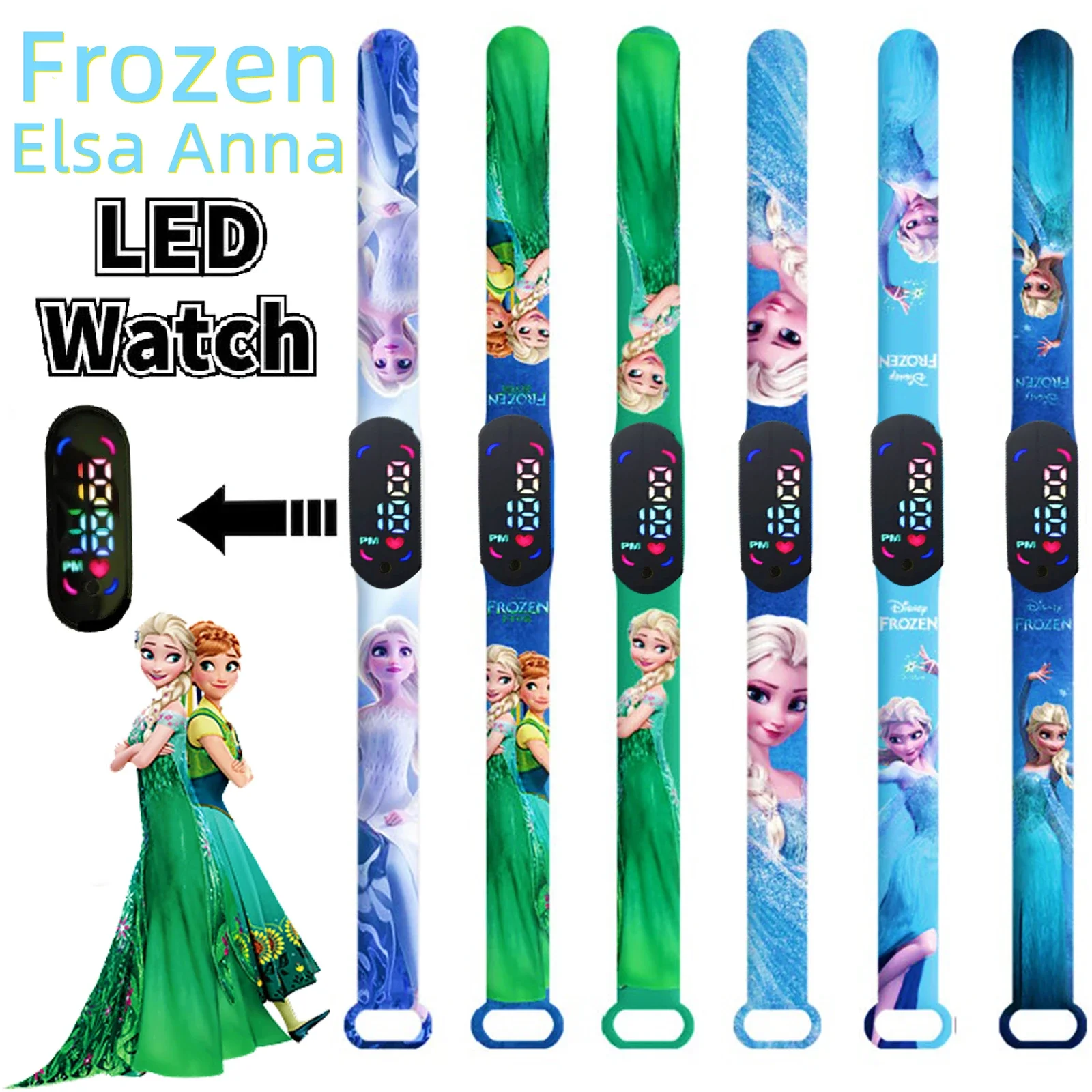 Disney Frozen Action Figure elsa anna Kids' Digital Watches Cartoon LED Touch Waterproof Electronic Kids Watch Birthday Gift Toy
Disney Frozen Action Figure elsa anna Kids' Digital Watches Cartoon LED Touch Waterproof Electronic Kids Watch Birthday Gift Toy