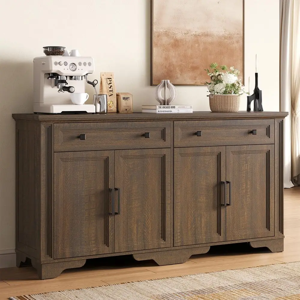 63 Sideboard Buffet Cabinet, Kitchen Buffet Storage Cabinet, Large Credenza with Drawers amp Doors, Wood Coffee Bar Console Win
63 Sideboard Buffet Cabinet, Kitchen Buffet Storage Cabinet, Large Credenza with Drawers amp Doors, Wood Coffee Bar Console Win