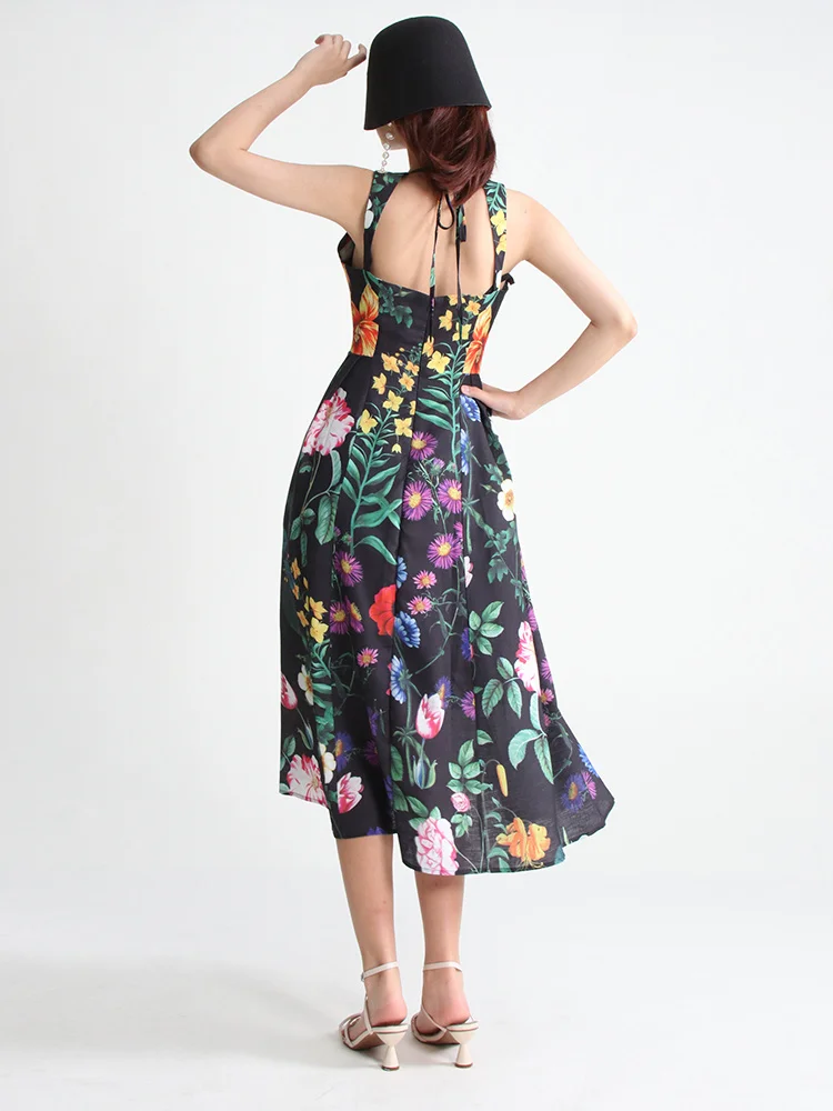 2024 New Female Summer Clothing Square Collar Sleeveless High Waist Print Colorblock Midi Loose Dress For Women
2024 New Female Summer Clothing Square Collar Sleeveless High Waist Print Colorblock Midi Loose Dress For Women