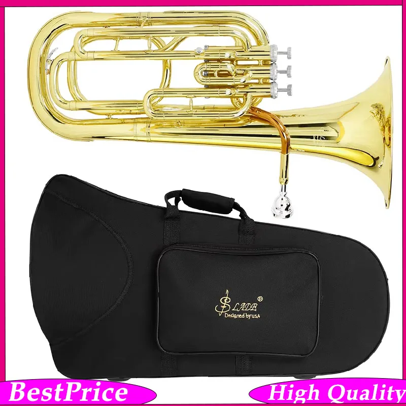 SLADE Professional Bb Euphonium with 3-Key Vertical Valve Gold Lacquer Baritone Horn Brass Instrument Includes Case Gloves
SLADE Professional Bb Euphonium with 3-Key Vertical Valve Gold Lacquer Baritone Horn Brass Instrument Includes Case Gloves