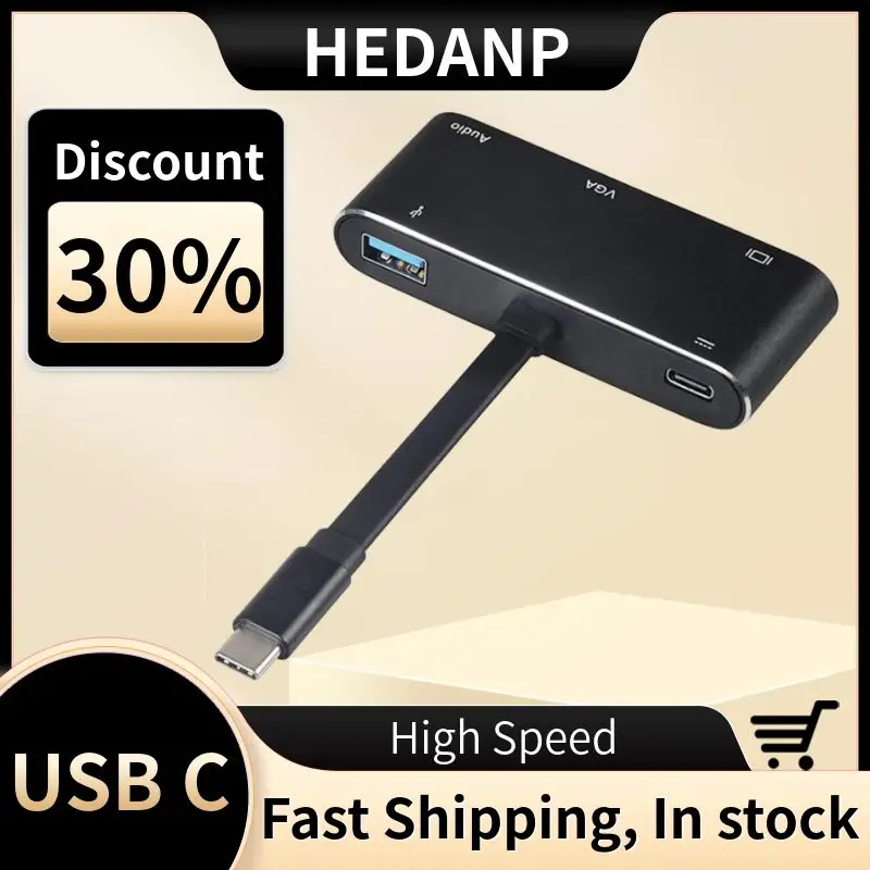 5 in 1 USB Type-C To VGA Adapter USB C Hub to USB3.0 USBC Chargin Docking Station Compatible with MacBook iPad Huawei Computers
5 in 1 USB Type-C To VGA Adapter USB C Hub to USB3.0 USBC Chargin Docking Station Compatible with MacBook iPad Huawei Computers