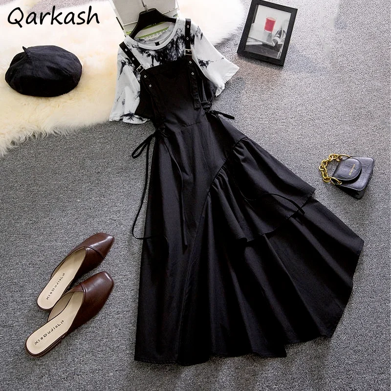 Sets Women Print O-neck T-shirts Summer Fashion Loose Tender Dresses Feminine Two Piece Casual All-match High Street Hot Sale
Sets Women Print O-neck T-shirts Summer Fashion Loose Tender Dresses Feminine Two Piece Casual All-match High Street Hot Sale