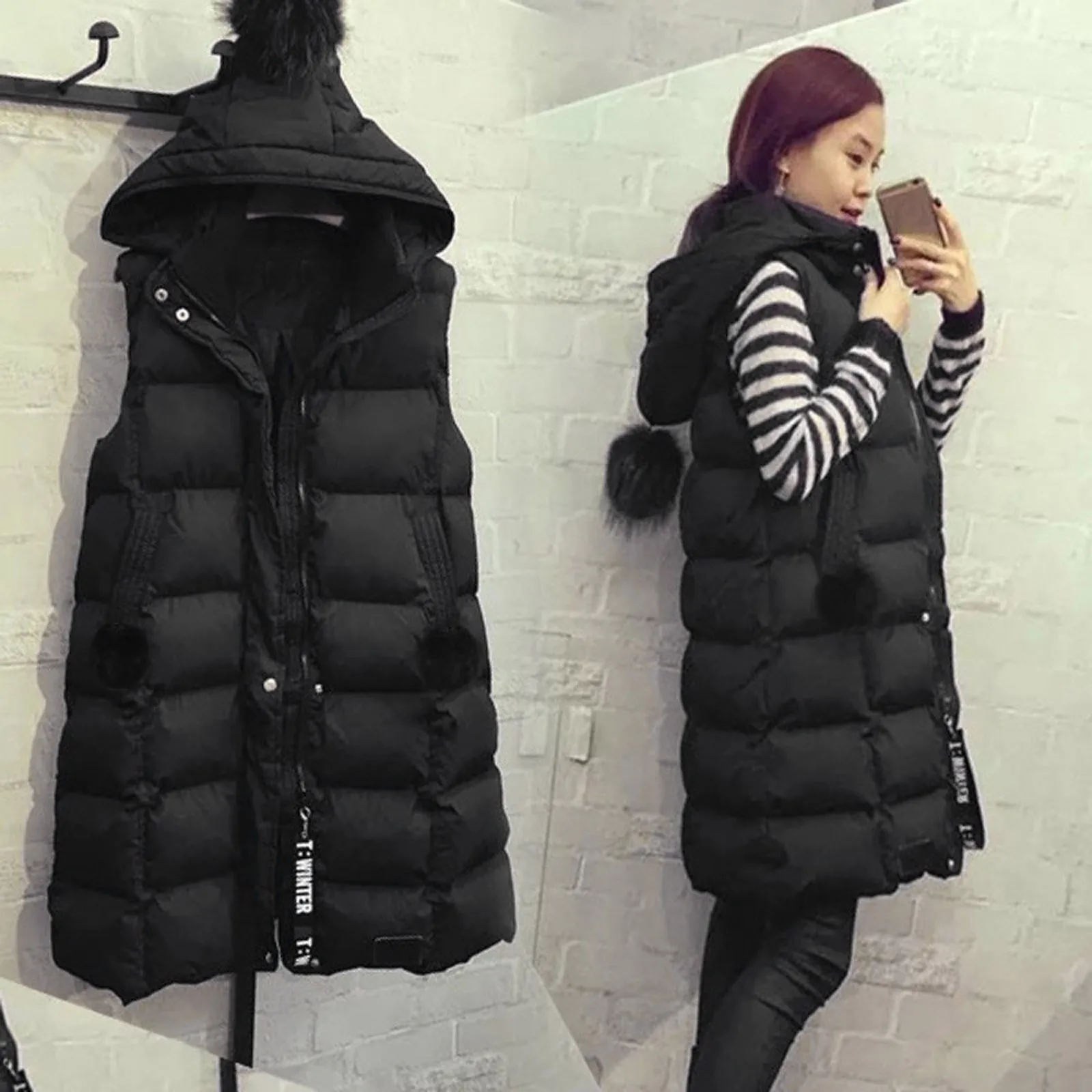 Women's Sleeveless Vest Long Down cotton Jacket Solid Korea Hooded Padded Vests Loose Females 2022 Fashion Casual Winter Coat
Women's Sleeveless Vest Long Down cotton Jacket Solid Korea Hooded Padded Vests Loose Females 2022 Fashion Casual Winter Coat
